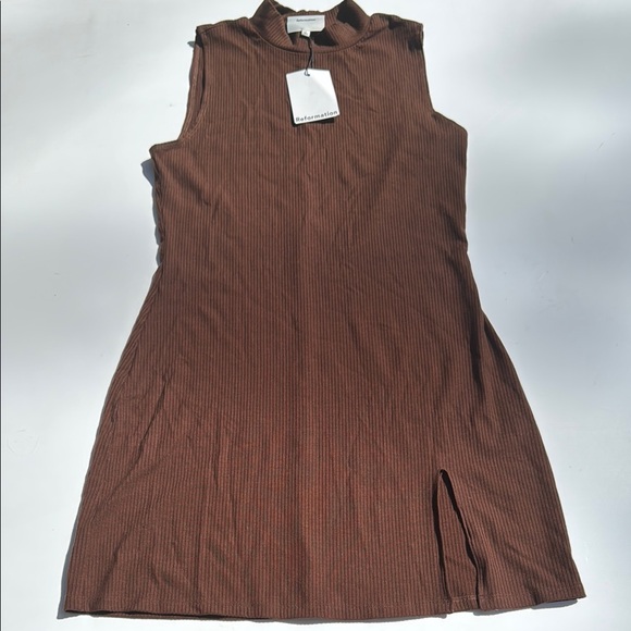 Reformation Skylar Mock Neck Rib Minidress - Picture 2 of 5